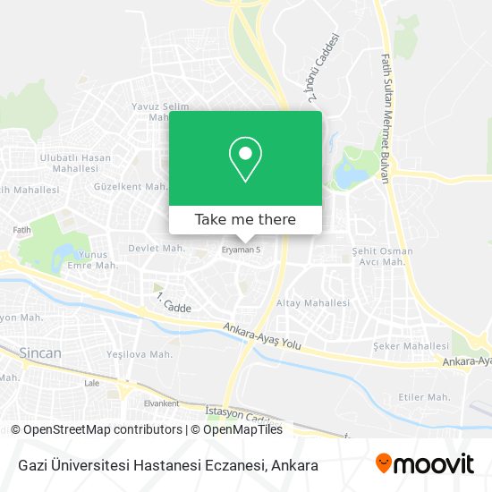 Gazi Üniversitesi Hastanesi Eczanesi map