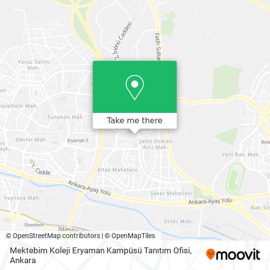 Mektebim Koleji Eryaman Kampüsü Tanıtım Ofisi map