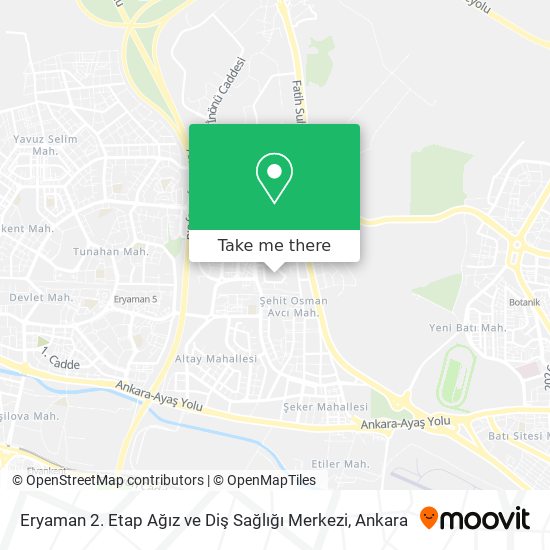 Eryaman 2. Etap Ağız ve Diş Sağlığı Merkezi map