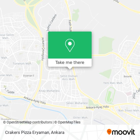 Crakers Pizza Eryaman map