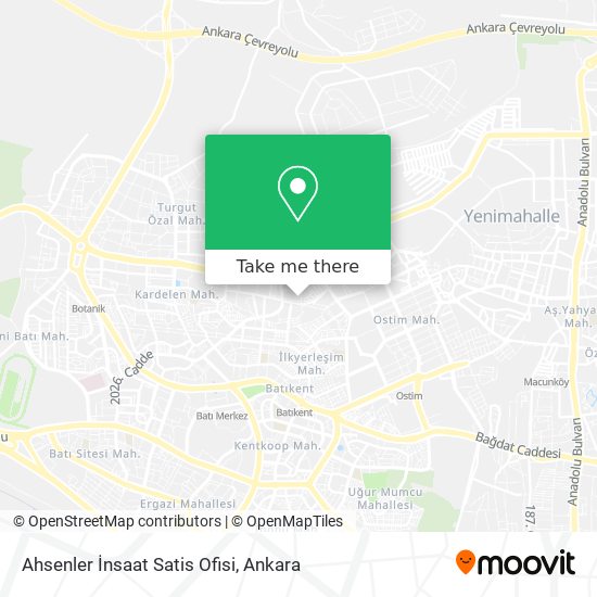 Ahsenler İnsaat Satis Ofisi map