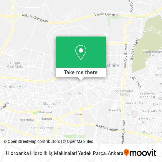 Hidroanka Hidrolik İş Makinalari Yedek Parça map