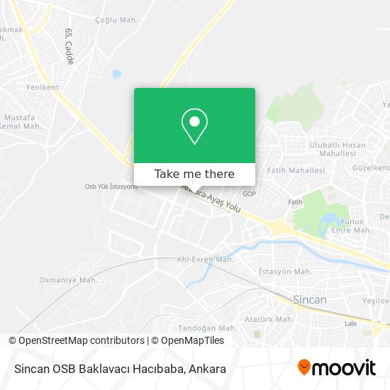 Sincan OSB Baklavacı Hacıbaba map