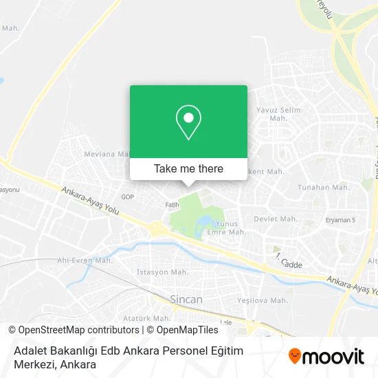 Adalet Bakanlığı Edb Ankara Personel Eğitim Merkezi map