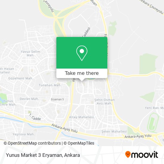 Yunus Market 3 Eryaman map