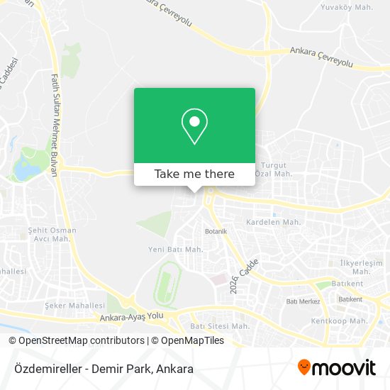 Özdemireller - Demir Park map