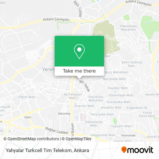 Yahyalar Turkcell Tim Telekom map