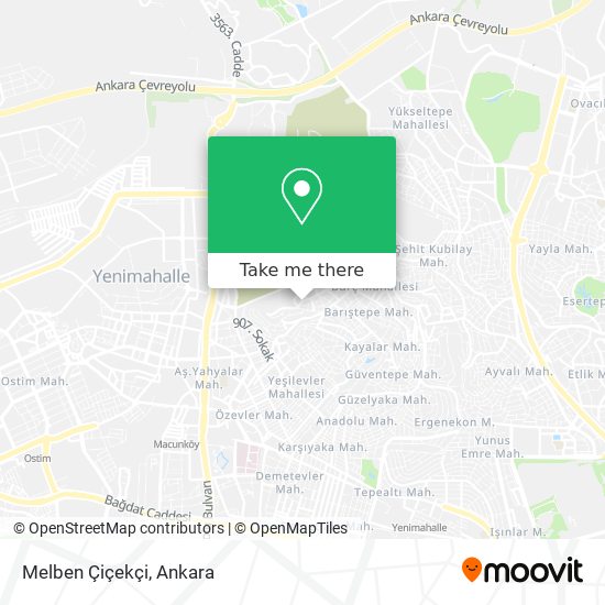 Melben Çiçekçi map