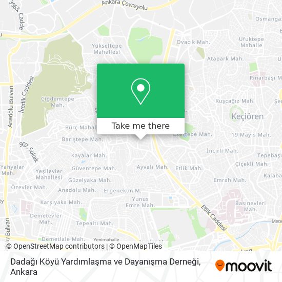 Dadağı Köyü Yardımlaşma ve Dayanışma Derneği map