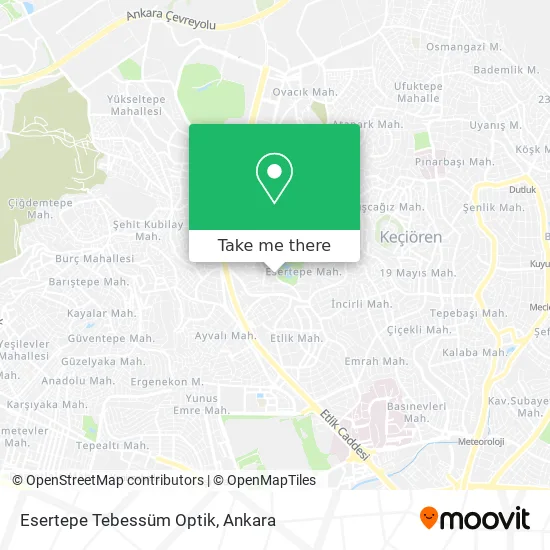 Esertepe Tebessüm Optik map