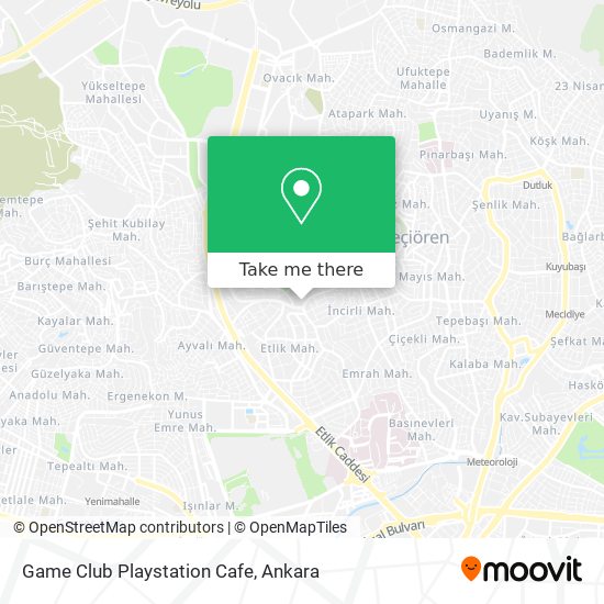 Game Club Playstation Cafe map