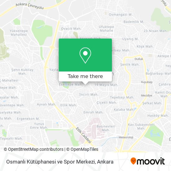 Osmanlı Kütüphanesi ve Spor Merkezi map