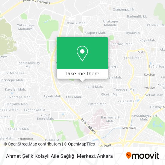 Ahmet Şefik Kolaylı Aile Sağlığı Merkezi map