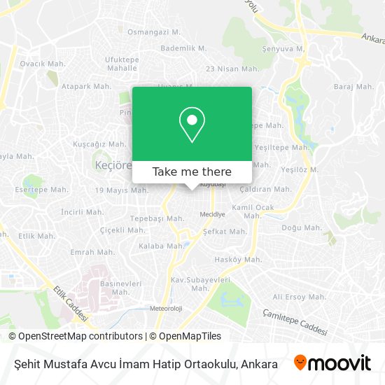 Şehit Mustafa Avcu İmam Hatip Ortaokulu map