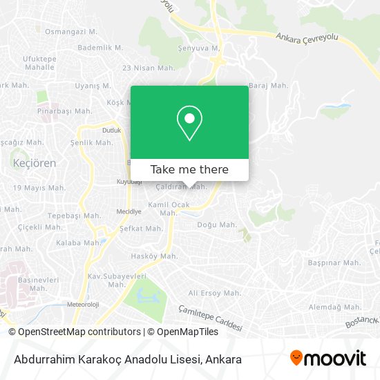 Abdurrahim Karakoç Anadolu Lisesi map
