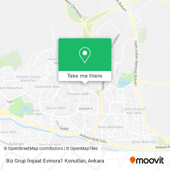 Biz Grup İnşaat Evinora1 Konutları map