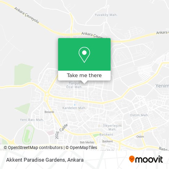 Akkent Paradise Gardens map