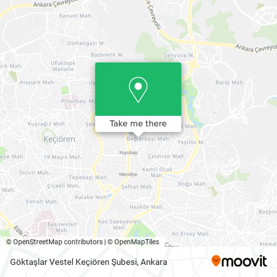 Göktaşlar Vestel Keçiören Şubesi map