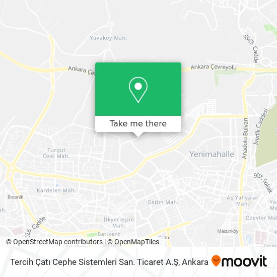 Tercih Çatı Cephe Sistemleri San. Ticaret A.Ş map
