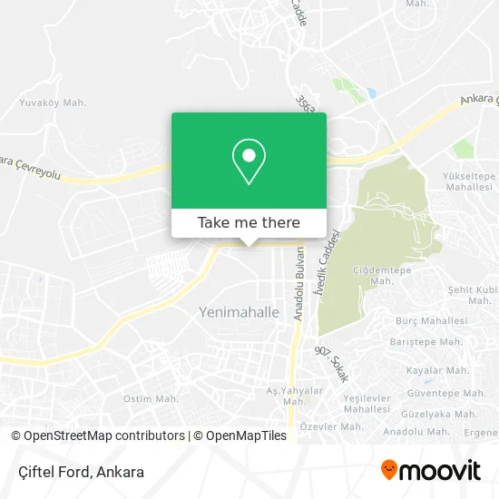 Çiftel Ford map