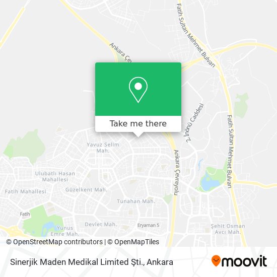 Sinerjik Maden Medikal Limited Şti. map