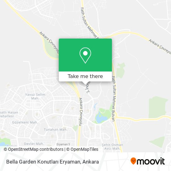 Bella Garden Konutları Eryaman map