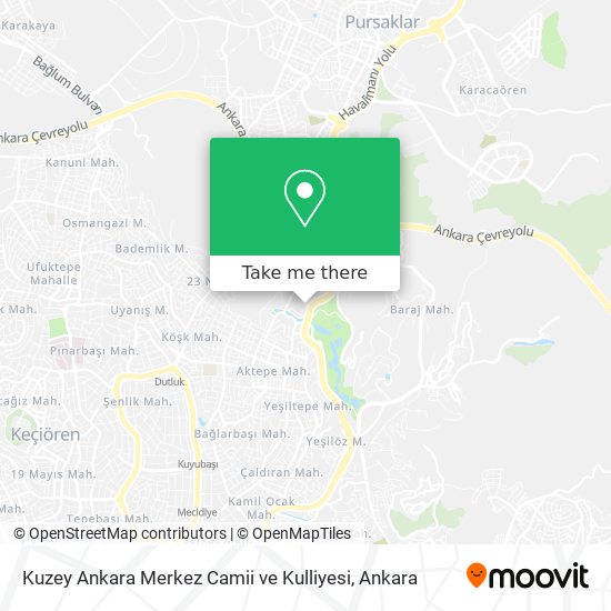 Kuzey Ankara Merkez Camii ve Kulliyesi map