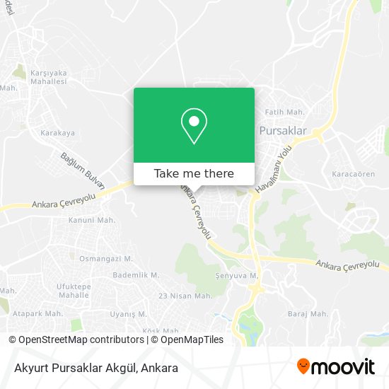 Akyurt Pursaklar Akgül map