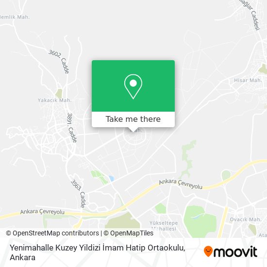 Yenimahalle Kuzey Yildizi İmam Hatip Ortaokulu map