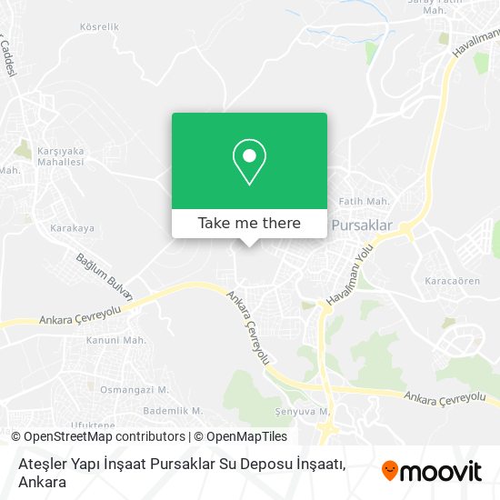 Ateşler Yapı İnşaat Pursaklar Su Deposu İnşaatı map