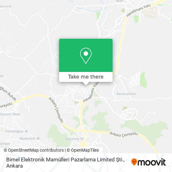 Bimel Elektronik Mamülleri Pazarlama Limited Şti. map
