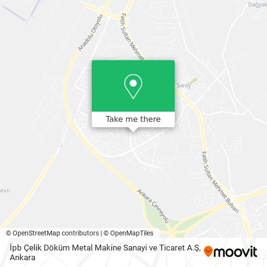 İpb Çelik Döküm Metal Makine Sanayi ve Ticaret A.Ş map