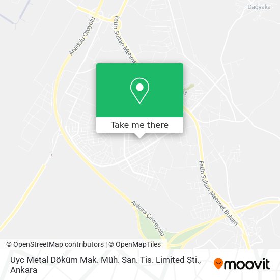 Uyc Metal Döküm Mak. Müh. San. Tis. Limited Şti. map