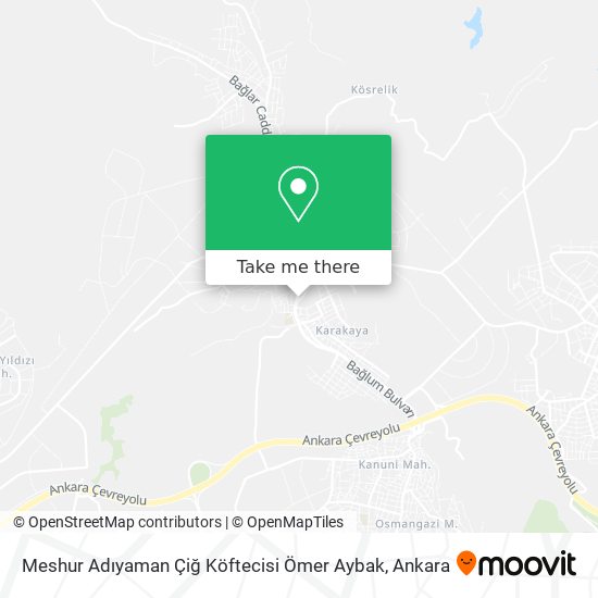 Meshur Adıyaman Çiğ Köftecisi Ömer Aybak map