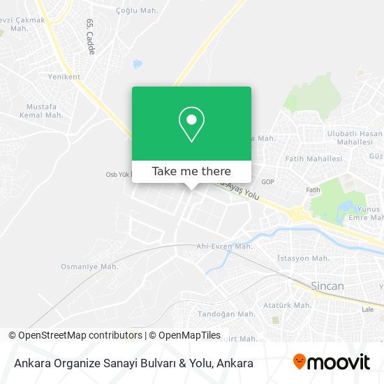 Ankara Organize Sanayi Bulvarı & Yolu map