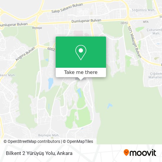 Bilkent 2 Yürüyüş Yolu map