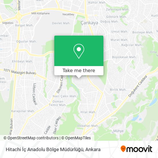 Hitachi İç Anadolu Bölge Müdürlüğü map