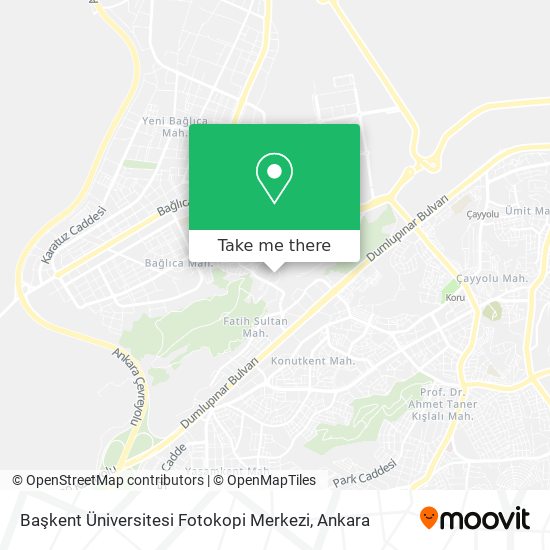 Başkent Üniversitesi Fotokopi Merkezi map