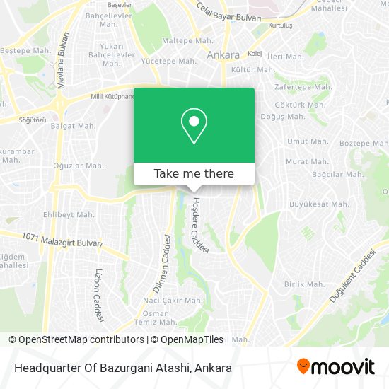 Headquarter Of Bazurgani Atashi map