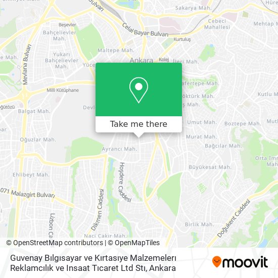 Guvenay Bılgısayar ve Kırtasıye Malzemelerı Reklamcılık ve Insaat Tıcaret Ltd Stı map