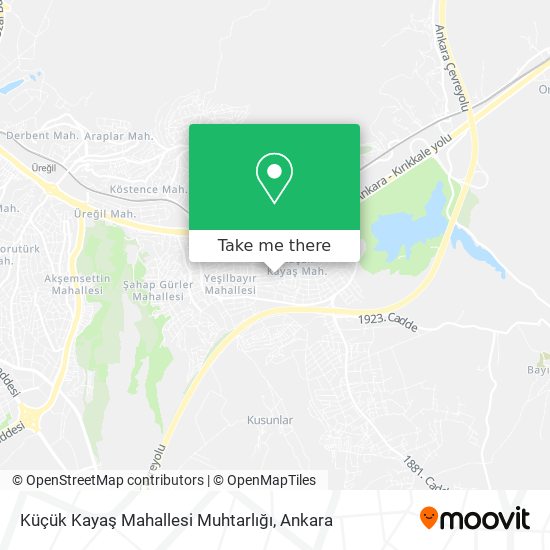 Küçük Kayaş Mahallesi Muhtarlığı map