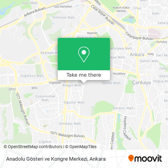 Anadolu Gösteri ve Kongre Merkezi map