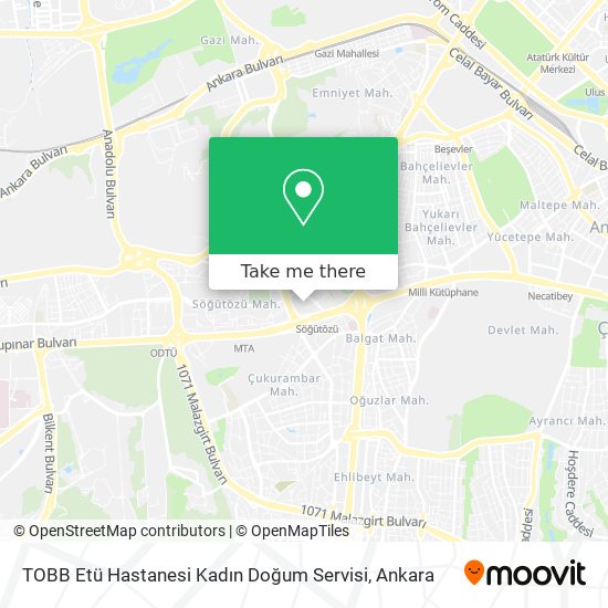 TOBB Etü Hastanesi Kadın Doğum Servisi map