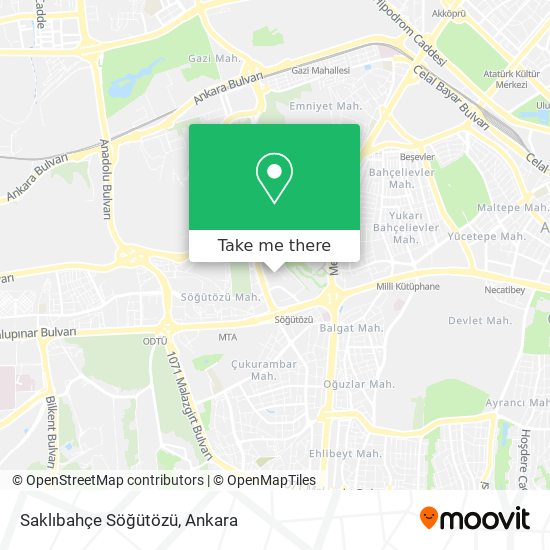 Saklıbahçe Söğütözü map