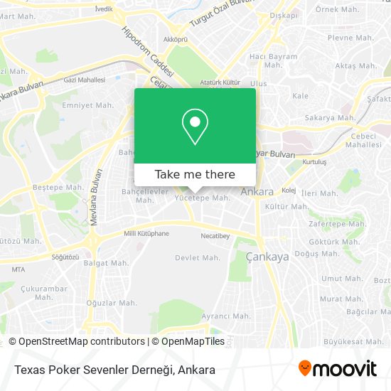 Texas Poker Sevenler Derneği map