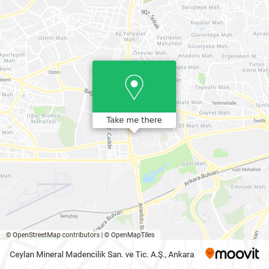 Ceylan Mineral Madencilik San. ve Tic. A.Ş. map