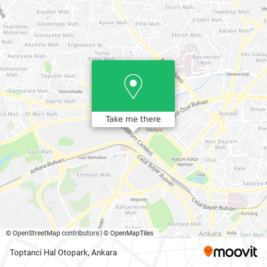 Toptanci Hal Otopark map