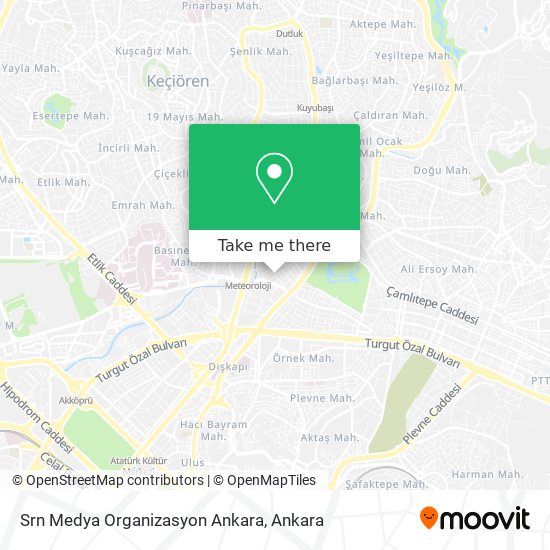 Srn Medya Organizasyon Ankara map