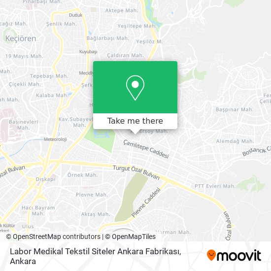 Labor Medikal Tekstil Siteler Ankara Fabrikası map