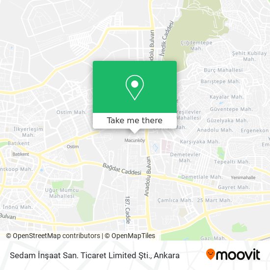 Sedam İnşaat San. Ticaret Limited Şti. map